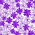 Seamless violet flower background