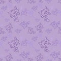 Seamless violet pattern with funny animal