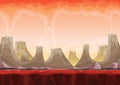 Seamless Volcano Planet Landscape For Ui Game