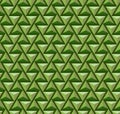 Seamless volumetric pyramidal pattern, tints of green.