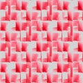 Seamless waffle-weave pattern pink red light gray