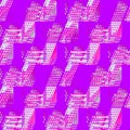 Seamless waffle-weave pattern violet magenta purple gray diagonally Royalty Free Stock Photo