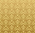Seamless wallpaper background floral vintage gold Royalty Free Stock Photo