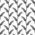 Seamless Wallpaper background olive branch, Laurel wreath, vine with spikelets winner award, victory and wealth background Royalty Free Stock Photo