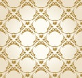 Seamless wallpaper background vintage gold Royalty Free Stock Photo