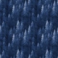 seamless wallpaper with blue coniferous forest