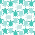 Seamless wallpaper blue turtle.