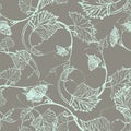 Seamless Wallpaper. Grapevine seamless pattern Royalty Free Stock Photo
