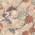 Seamless Wallpaper. Grapevine seamless pattern Royalty Free Stock Photo