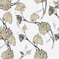 Seamless Wallpaper. Grapevine seamless pattern Royalty Free Stock Photo