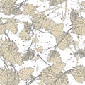 Seamless Wallpaper. Grapevine seamless pattern Royalty Free Stock Photo