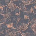 Seamless Wallpaper. Grapevine seamless pattern Royalty Free Stock Photo
