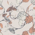 Seamless Wallpaper. Grapevine seamless pattern Royalty Free Stock Photo