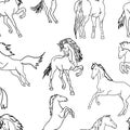 Seamless wallpaper horses