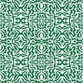 seamless wallpaper. Motley African repetitive pattern. Green print.