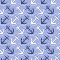 Seamless wallpaper pattern with anchor icons