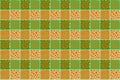 Seamless wallpaper with stripes in a beautiful undulating green tone for African fashion fabrics and printed products, orange