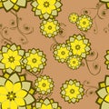 Seamless Wallpaper Tile Flower Royalty Free Stock Photo