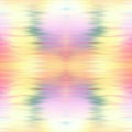 Optical tie dye kaleidoscope blur texture background. Seamless washed out symmetry ombre effect. 80s style retro Royalty Free Stock Photo