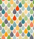 Seamless water drops pattern Royalty Free Stock Photo