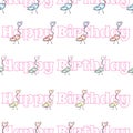 Seamless watercolor birds pattern print background design