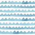 Seamless watercolor branding texture, based on toothed blue and aqua handdrawn stripes. Simple, stylish, rough. Raster