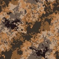 seamless watercolor camouflage texture print pattern. Usable for Jacket Pants Shirt and Shorts. Army textile fabric. Royalty Free Stock Photo