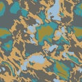 seamless watercolor camouflage texture print pattern. Usable for Jacket Pants Shirt and Shorts. Army textile fabric Royalty Free Stock Photo