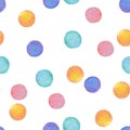 Seamless watercolor circles pattern Royalty Free Stock Photo