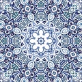 Seamless watercolor doodle decorative pattern