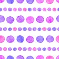 Seamless watercolor dots pattern Royalty Free Stock Photo