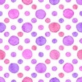 Seamless watercolor dots pattern Royalty Free Stock Photo