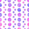 Seamless watercolor dots pattern Royalty Free Stock Photo