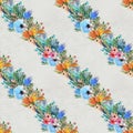 Seamless watercolor floral pattern