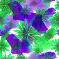 Seamless watercolor floral pattern