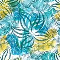 Seamless watercolor floral pattern