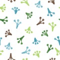 Seamless watercolor frog footprints pattern.