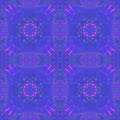 Watercolr Kaleidoscope Pattern. Blue Purple Watercolor Art Print.