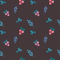 Seamless watercolor pattern, autumn, vivid design Royalty Free Stock Photo