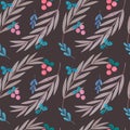 Seamless watercolor pattern, autumn, vivid design Royalty Free Stock Photo