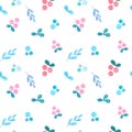 Seamless watercolor pattern, autumn, vivid design Royalty Free Stock Photo