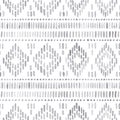 Seamless watercolor pattern. Gray geometric elements on a white