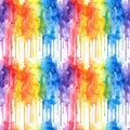 Vivid, colorful vertical stripes cascade in a seamless repeat pattern. Royalty Free Stock Photo