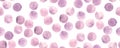 Seamless Watercolor Wallpaper. Art Rounds Design. Pink Vintage Spots Illustration. White Watercolour Wallpaper. Graphic