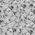 seamless wave background black and white wave patterns seamlessly tiling. vector