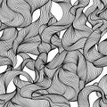 Seamless wave hair line pattern. Royalty Free Stock Photo