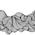 Seamless wave hair line pattern.