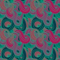 Seamless wave hand-drawn pattern