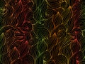 Seamless wave hand-drawn pattern, waves background