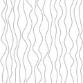 Seamless wave lines pattern. Wavy wiggly black vertical zigzag line with edge. Frame underlines stroke set. Vector